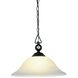 Billiard Motif 1 Light 16 inch Matte Black with White Pendant Ceiling Light