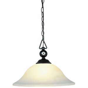 Billiard Motif 1 Light 16 inch Matte Black with White Pendant Ceiling Light