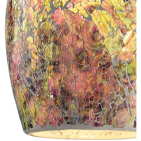 Avalon 1 Light 5 inch Satin Nickel with Multicolor Mini Pendant Ceiling Light in Incandescent