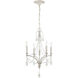 French Parlor 4 Light 16 inch Vintage White Chandelier Ceiling Light