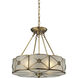 Preston 4 Light 18 inch Brushed Brass Chandelier Ceiling Light