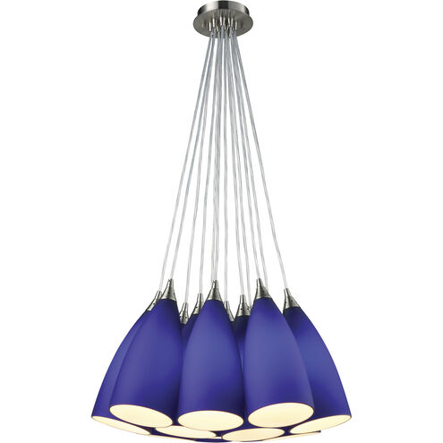Vesta 12 Light 20 inch Satin Nickel Mini Pendant Ceiling Light