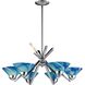 Refraction LED 26 inch Polished Chrome Chandelier Ceiling Light in Carribean