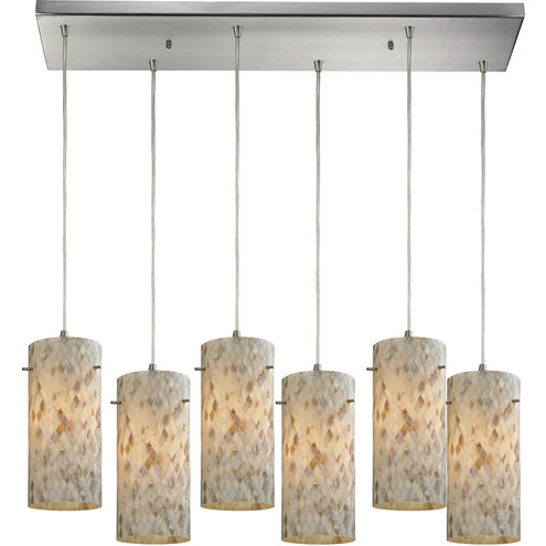 Capri 6 Light 30 inch Satin Nickel Multi Pendant Ceiling Light, Configurable