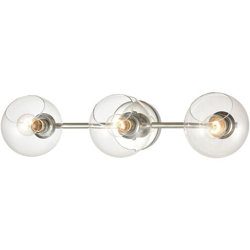Claro 3 Light 26 inch Polished Chrome Vanity Light Wall Light