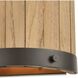 Wooden Barrel Sconce Wall Light
