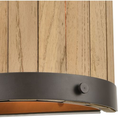 Wooden Barrel Sconce Wall Light