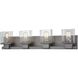 Hotelier 4 Light 30 inch Weathered Zinc Vanity Light Wall Light