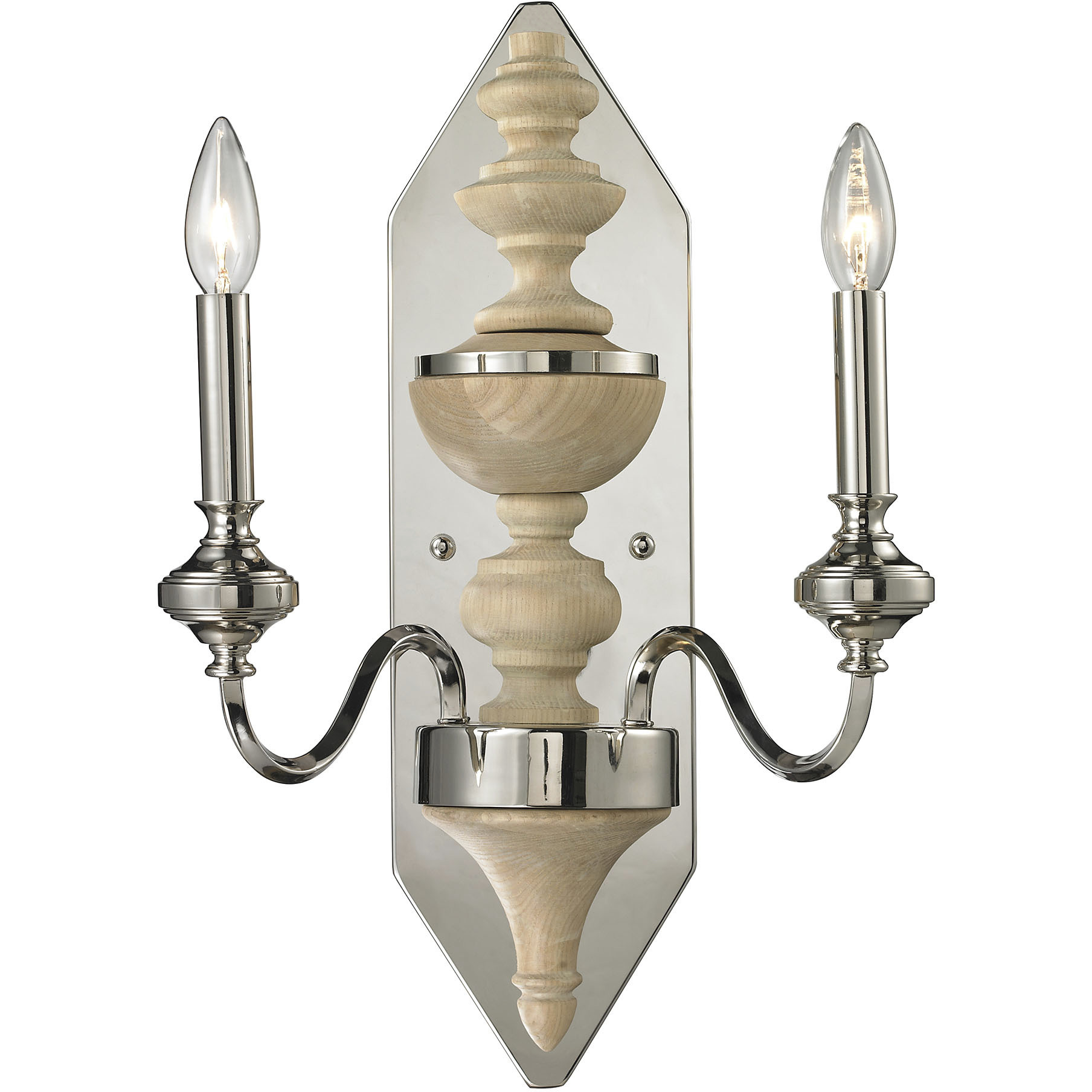 ELK 14180 2 Stratford 2 Light 12 inch Chrome Sconce Wall Light