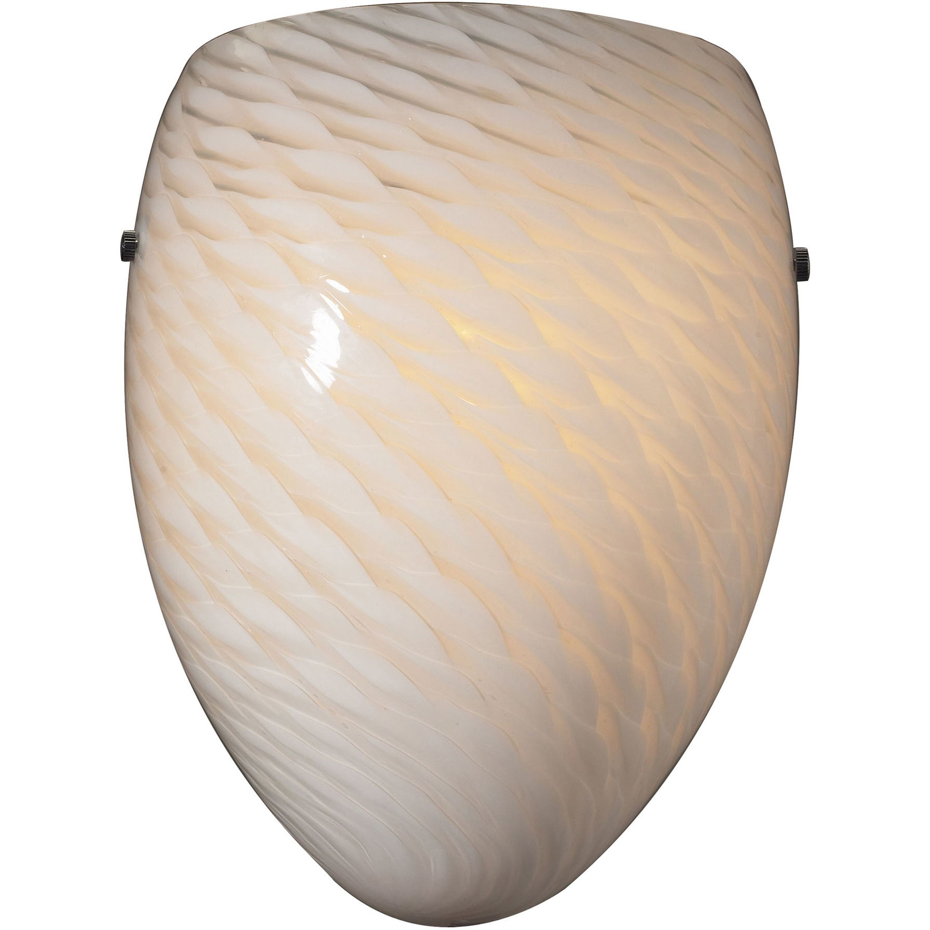 ELK 426 1WS Arco Baleno 1 Light 8 inch Satin Nickel ADA Sconce Wall Light in White Swirl Glass