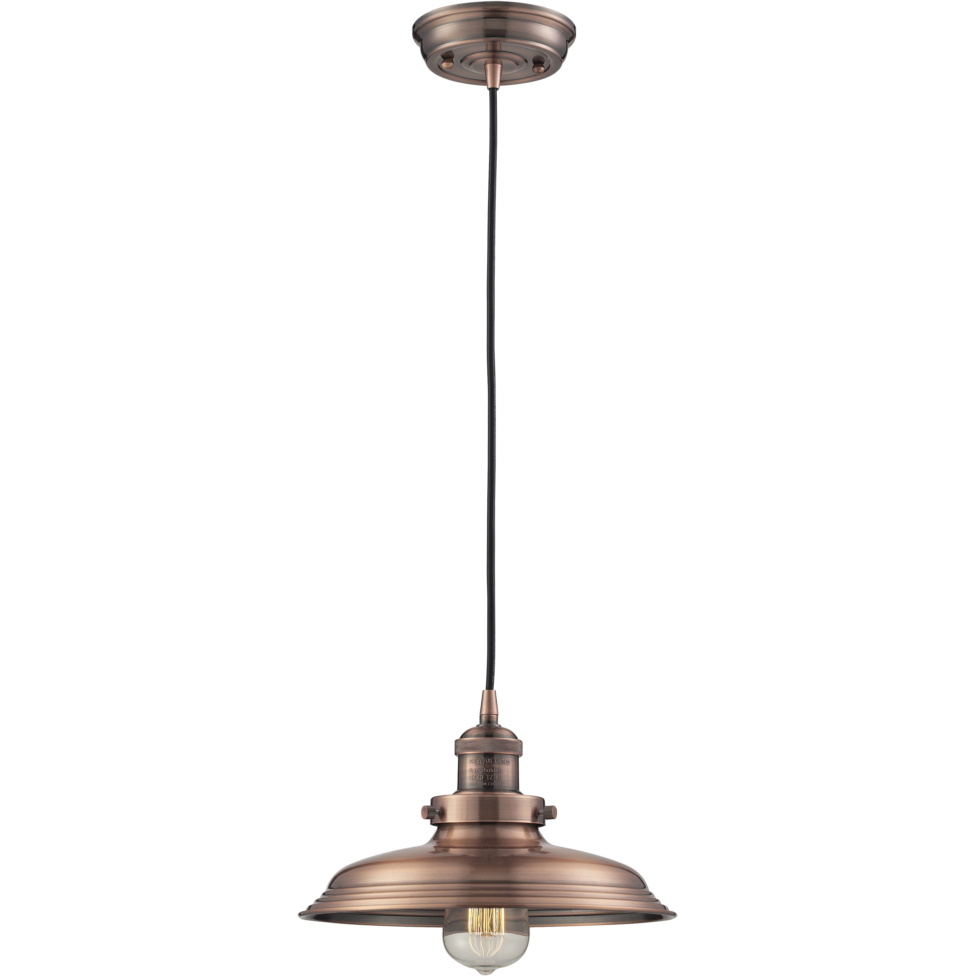 Copper mini pendant clearance light